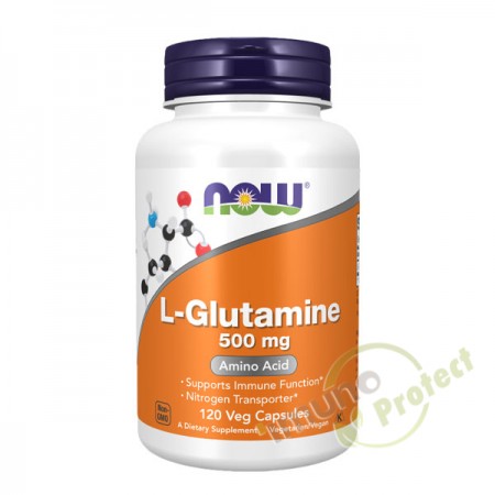 L-glutamin NOW Foods, 500 mg