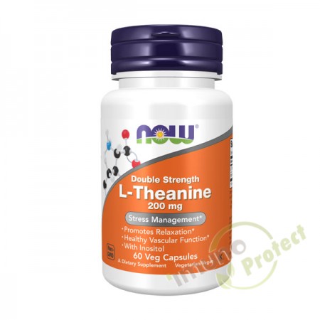L-teanin NOW Foods, 200 mg 60 kaps