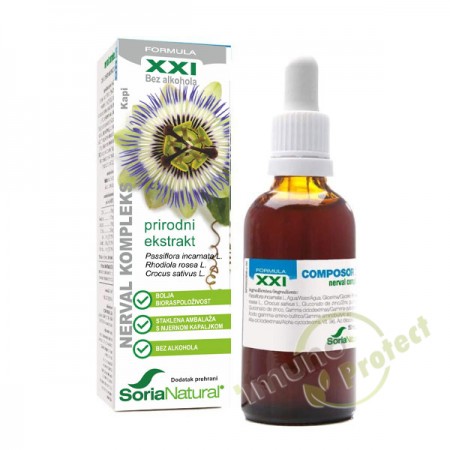 Nerval kompleks (Pasiflora/ Rodiola/ Šafran) 50 ml, Soria Natural