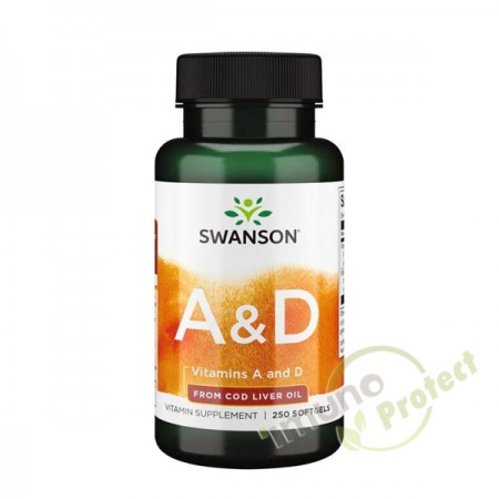 Vitamini A i D Swanson, 250 kapsula