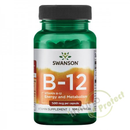 Vitamin B-12 Swanson, 500 mcg 100 kapsula