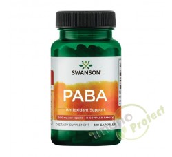 PABA - para-aminobenzojeva kiselina Swanson, 500 mg 120 kapsula