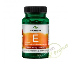 Vitamin E Swanson, 180 mg (400 IU) 60 kapsula