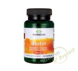Biotin Swanson 5mg, 100 caps