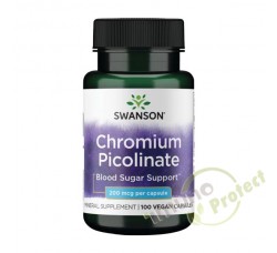 Krom pikolinat Swanson, 200 mcg