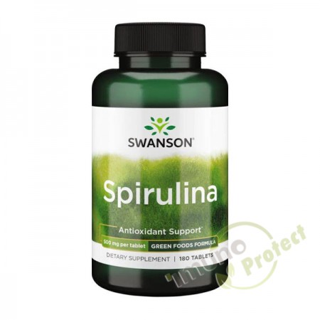 Spirulina tablete Swanson, 500 mg 
