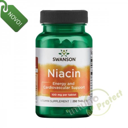 Niacin (Vitamin B-3) Swanson, 100 mg 250 tableta