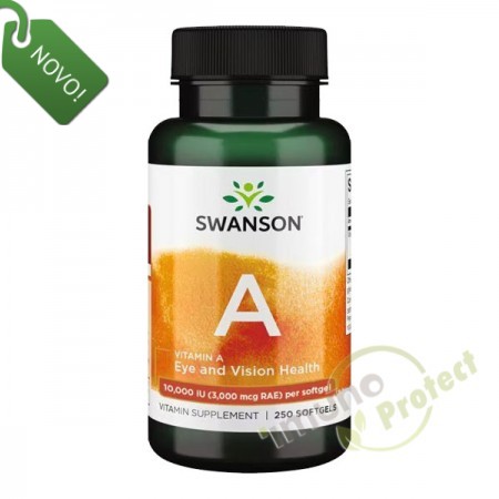 Vitamin A Swanson, 10 000 IU, 250 kapsula